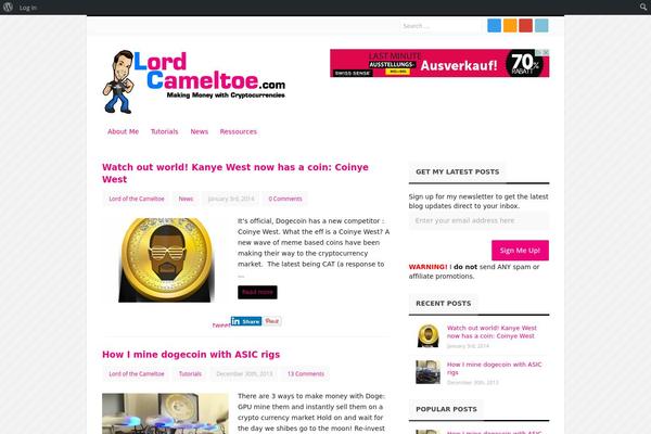 Journal theme site design template sample