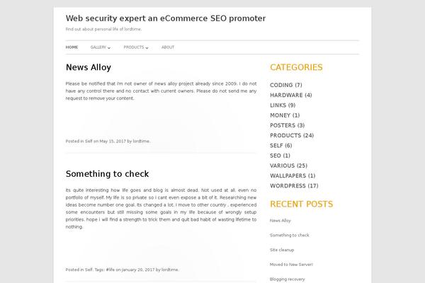 Tiny Forge theme site design template sample
