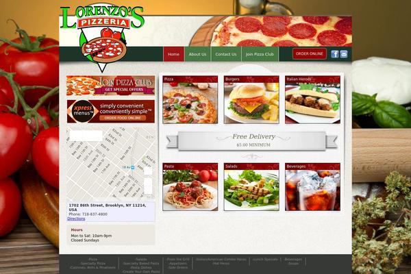 lorenzospizzeriaonline.com site used Xpresstemplate