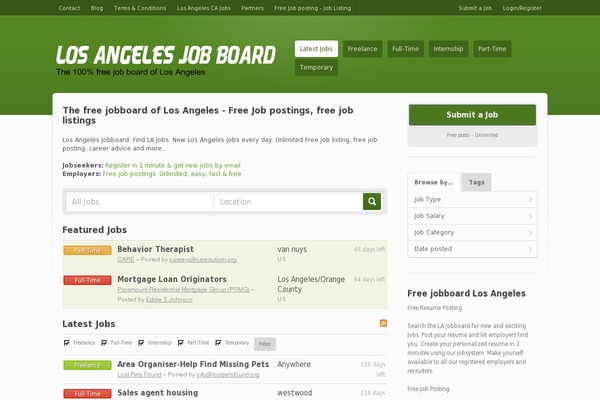 Jobroller theme site design template sample