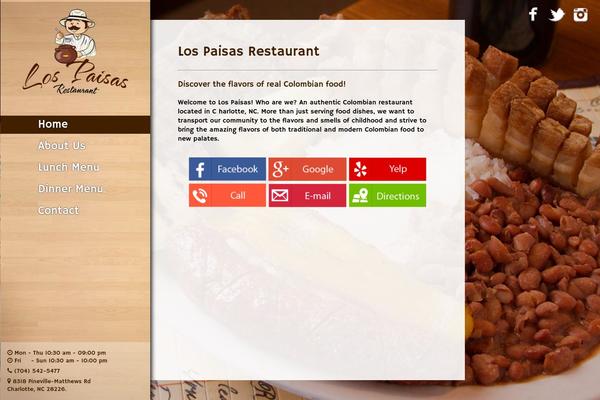 Cooker theme site design template sample