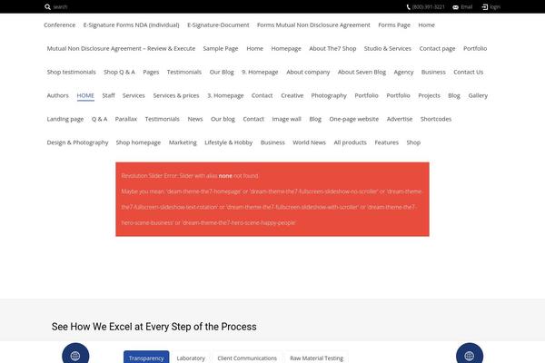 The7 theme site design template sample