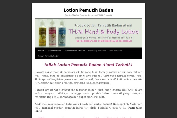 lotionpemutih.com site used Landingblog