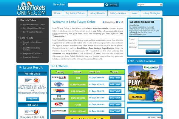 lottoticketsonline.com site used Lotto