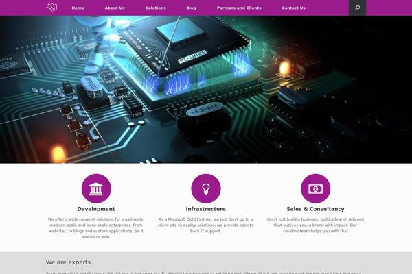 Vantage theme site design template sample