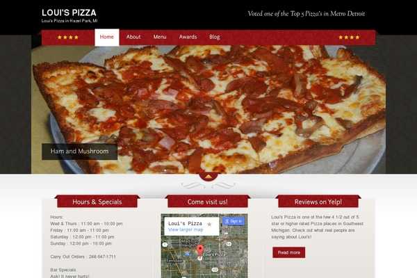 The Restaurant theme site design template sample