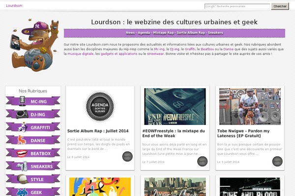 lourdson.com site used Sense