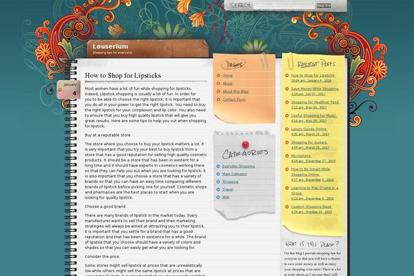 louserium.com site used Wp-theme-notepad-chaos