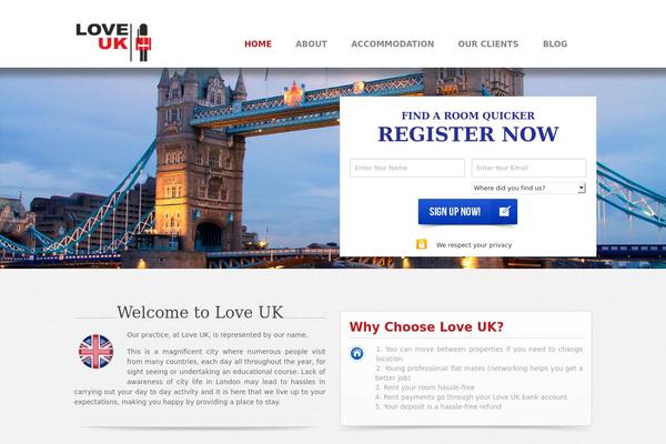 Vantage theme site design template sample