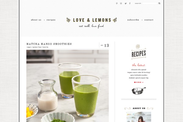 Foodie theme site design template sample