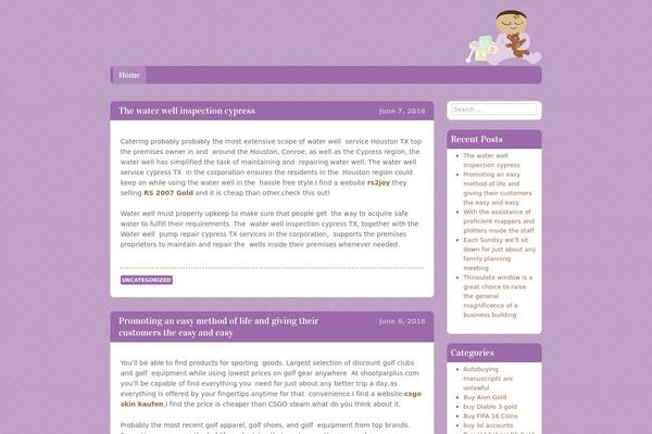Babylog theme site design template sample