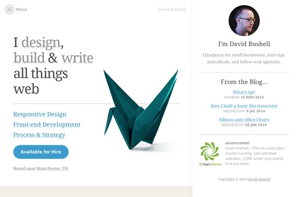lovedsgn.com site used Dbushell-v7