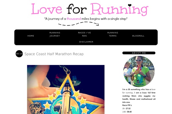 loveforrunning.com site used Fitness-blog