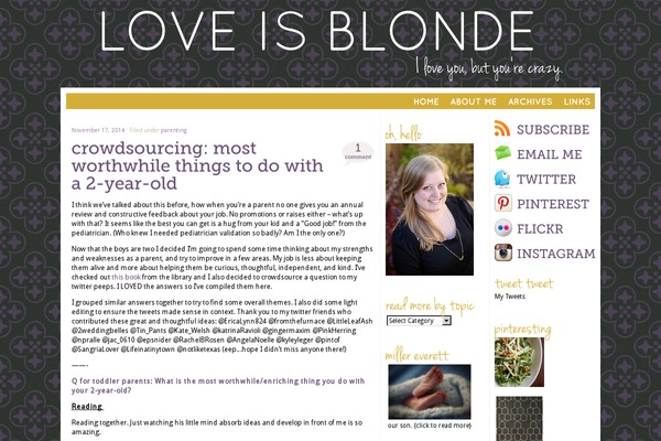 loveisblonde.com site used Loveisblonde