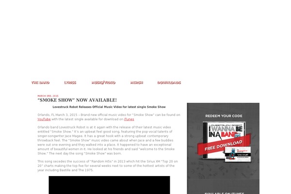 lovestruckrobot.com site used Lovestruck