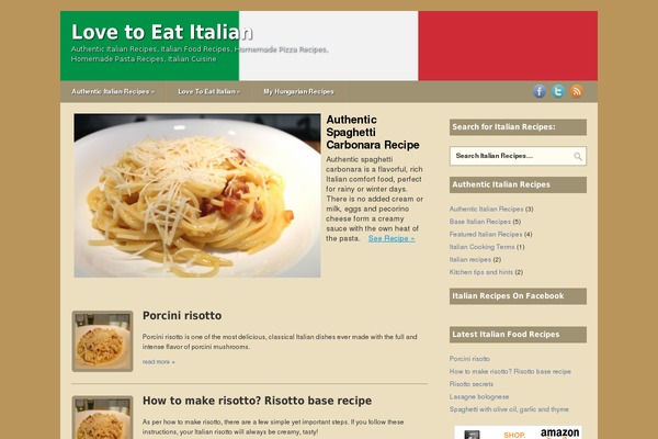 lovetoeatitalian.com site used Adcents