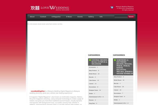 loveweddingzine.com site used Theme981