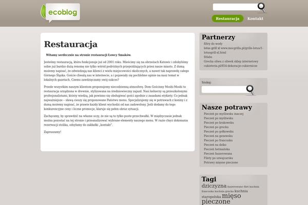 Ecoblog theme site design template sample