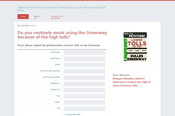 lowergreenwaytolls.com site used Path