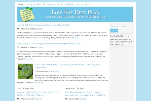 Lifestyle theme site design template sample
