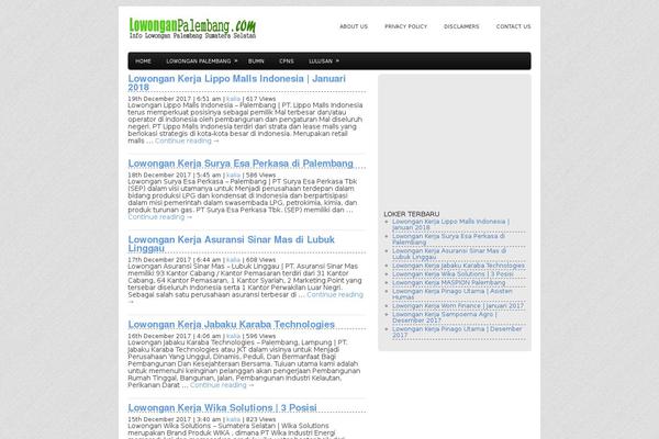 Tiga theme site design template sample