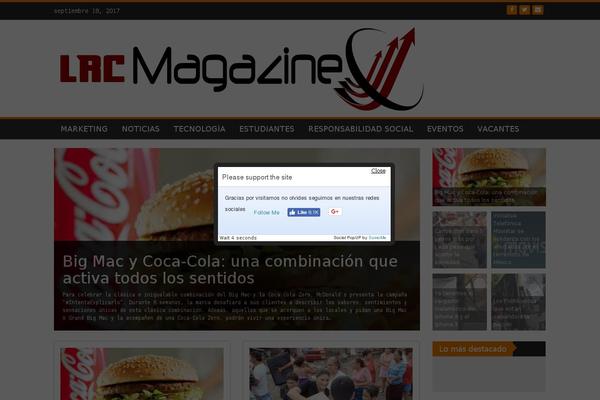 Site using Social PopUP - Facebook, Twitter & Google+ plugin