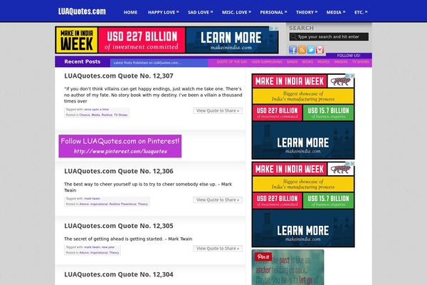 Fortune theme site design template sample