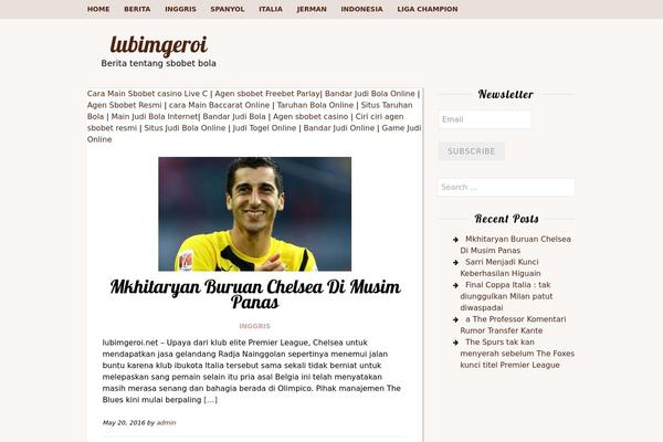 Twenty Sixteen theme site design template sample