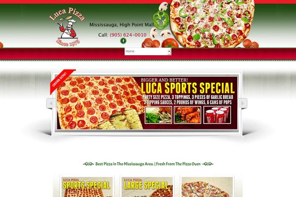 Pizza theme site design template sample