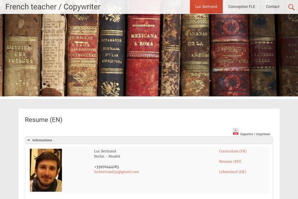 Radiate theme site design template sample