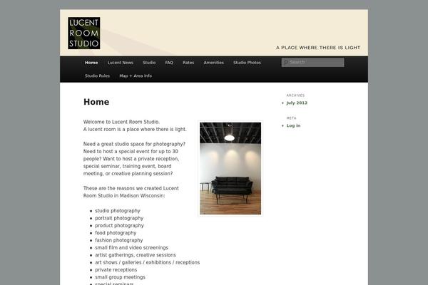 lucentroom.com site used Twenty Eleven