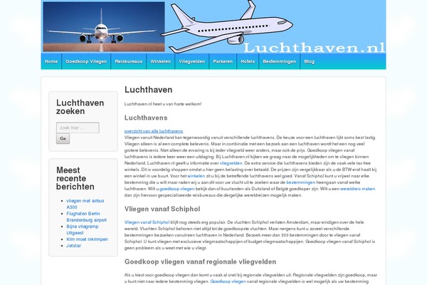 luchthaven.nl site used Luchthaven