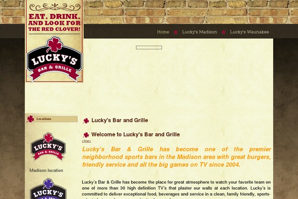 luckysbarandgrille.com site used Luckys