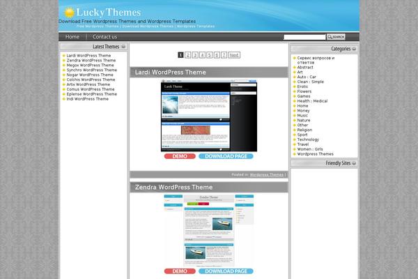 Lucky theme site design template sample