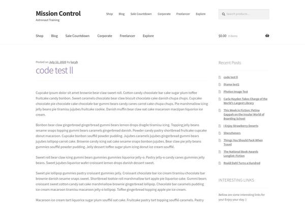 Storefront theme site design template sample