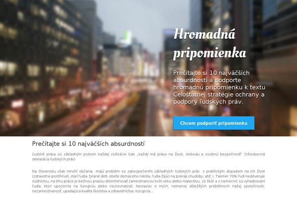 ludskeprava2014.sk site used Appz-theme