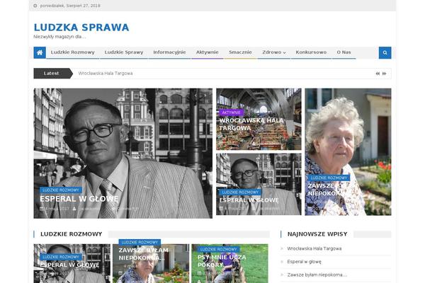 Editorial theme site design template sample