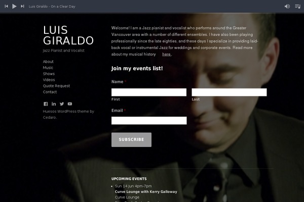 Site using Audiotheme plugin