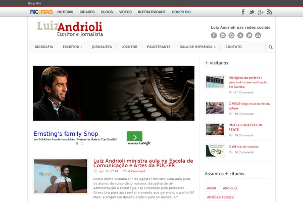 Modernize theme site design template sample