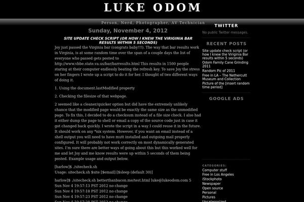 lukeodom.com site used Lukestemplate