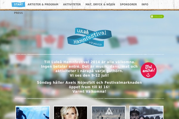 Fest theme site design template sample