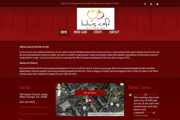 Burger theme site design template sample