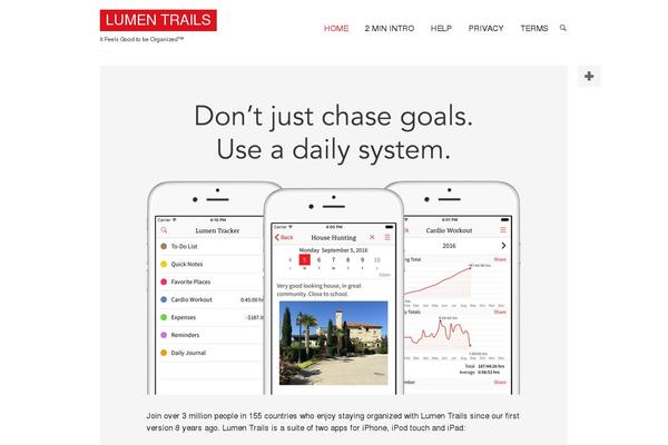 lumentrails.com site used Thumb