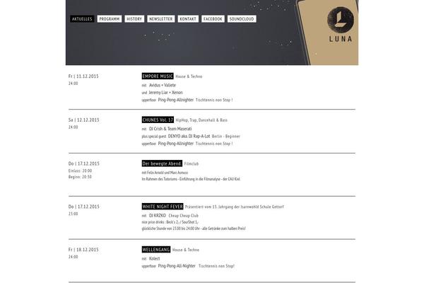 luna theme site design template sample