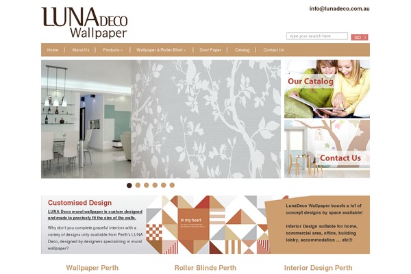 luna theme site design template sample