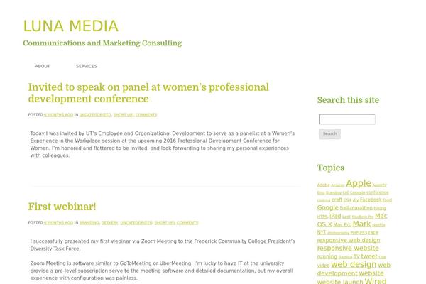 lunadweb.com site used Lunadesign