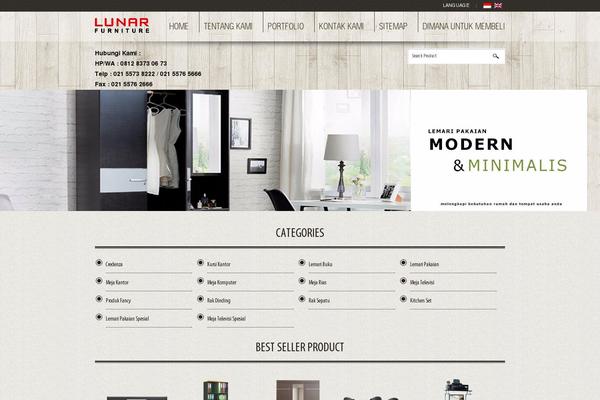 Lunar theme site design template sample