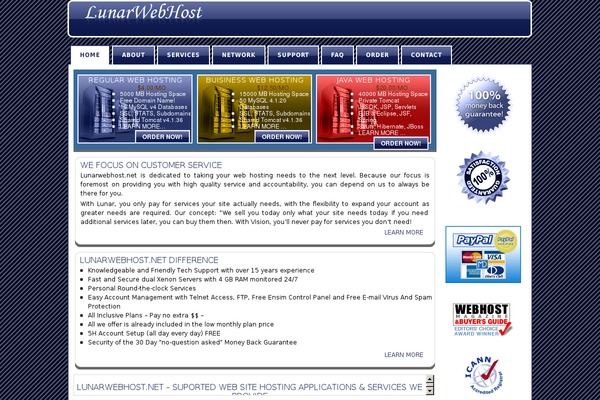lunarwebhost.net site used Lunar