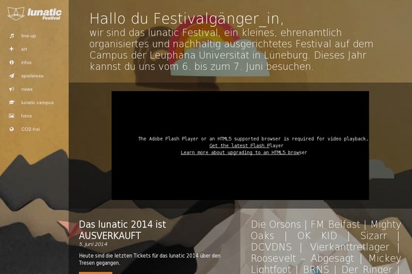 lunatic-festival.de site used Lunatictheme14