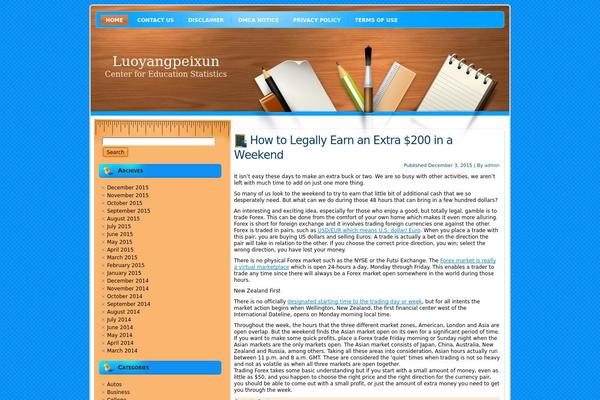 luoyangpeixun.com site used Back2school